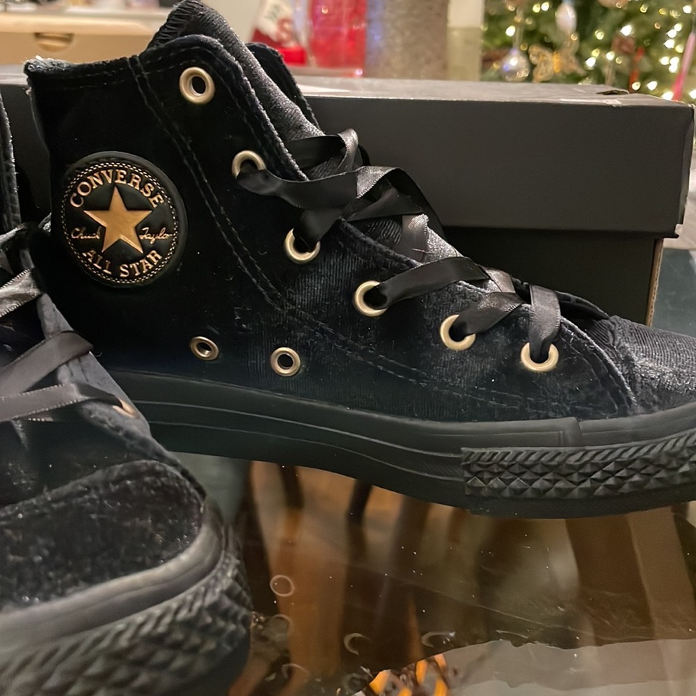 Converse Jr Chuck Taylor *New* Black/Black sz 1